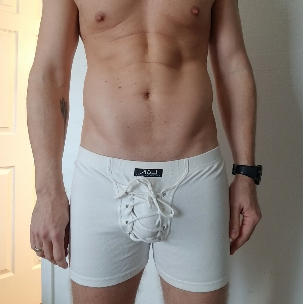 Lace up boxer brief